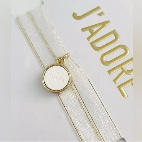 NEW Dior JAdore Charm Bracelet White Pendant Ribbon Perfumable Diffuser Charm - Picture 3 of 4